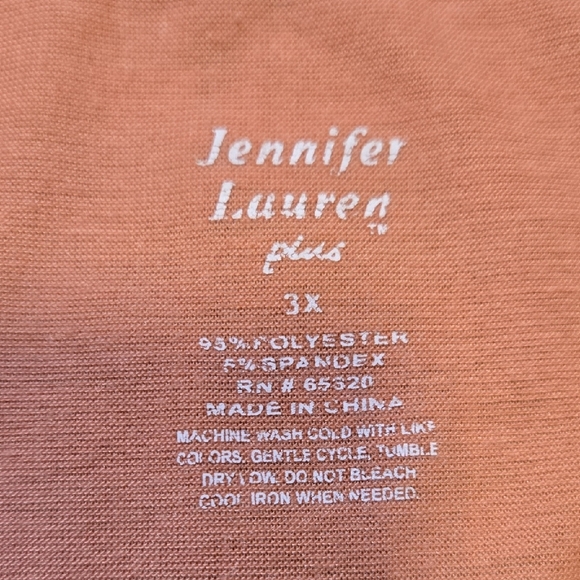 Jennifer‎ Lauren Plus XL Solid Blush Pink V-Neck 3/4 Sleeve Pullover Blouse - Picture 2 of 8